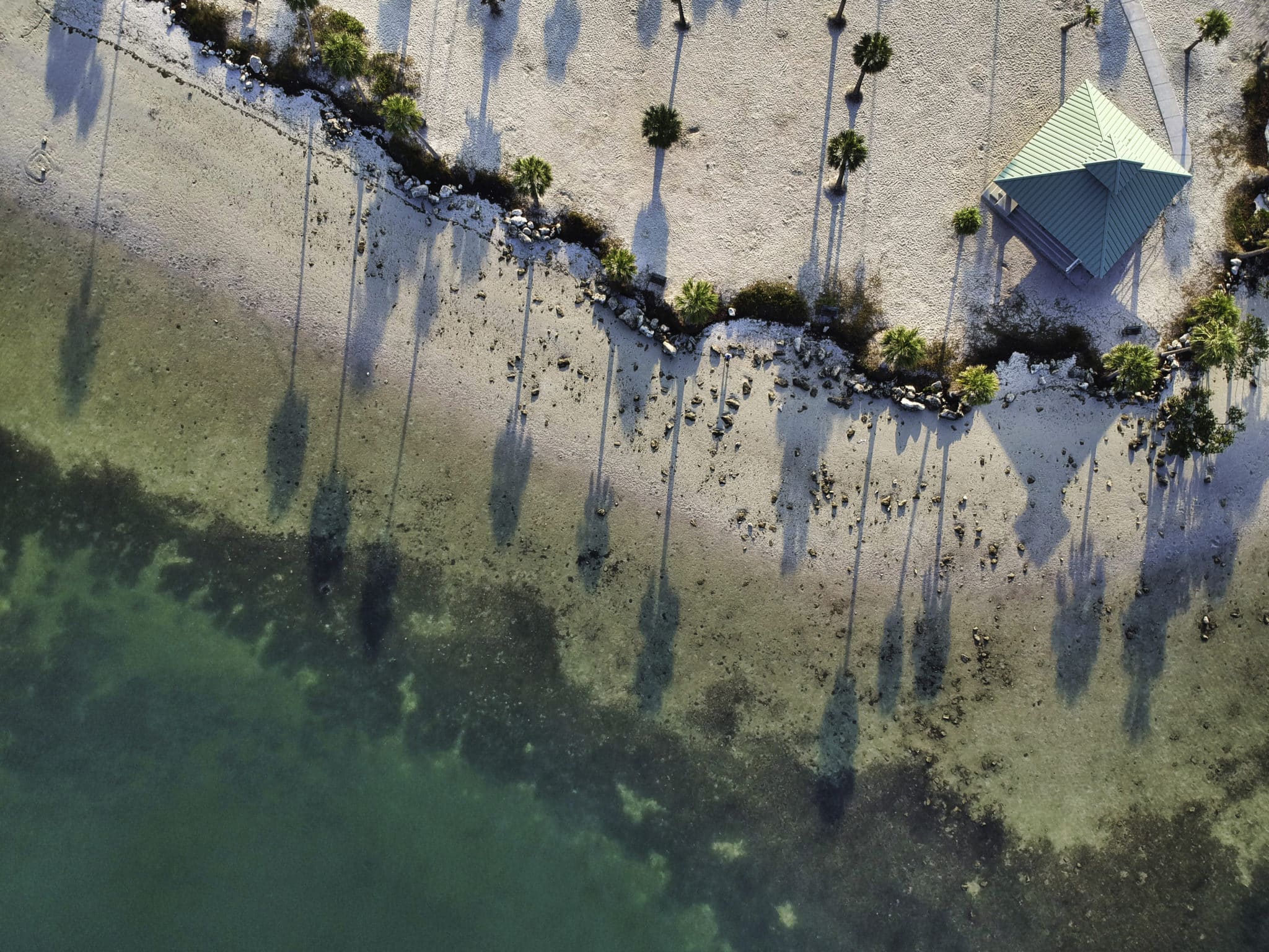 drone photo of the Sunset Beach shoreline