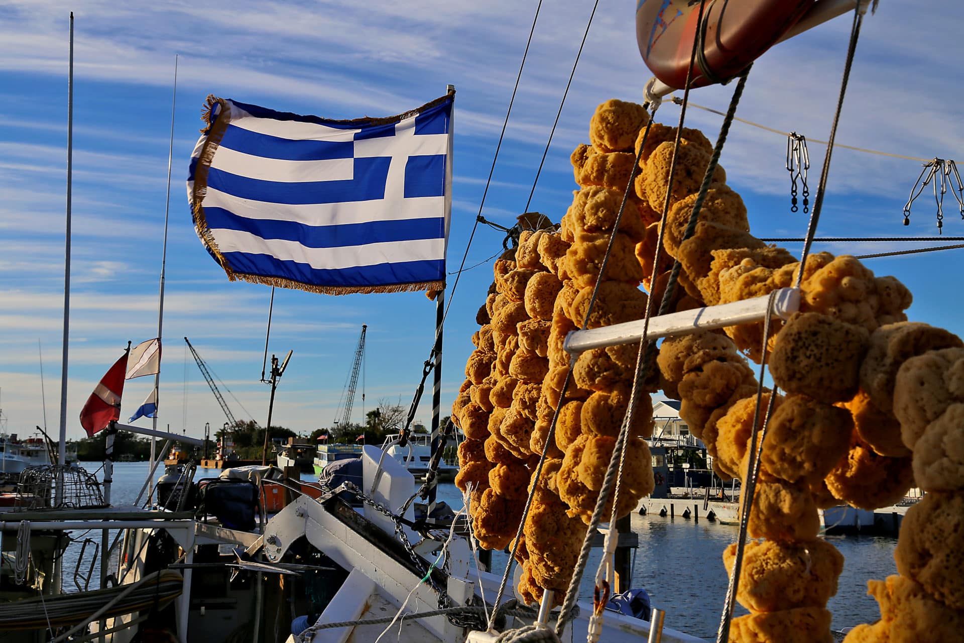 Greek Flag on the Sponge Docks