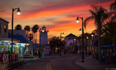 The sun sets on the Sponge Docks, but the fun continues on.
